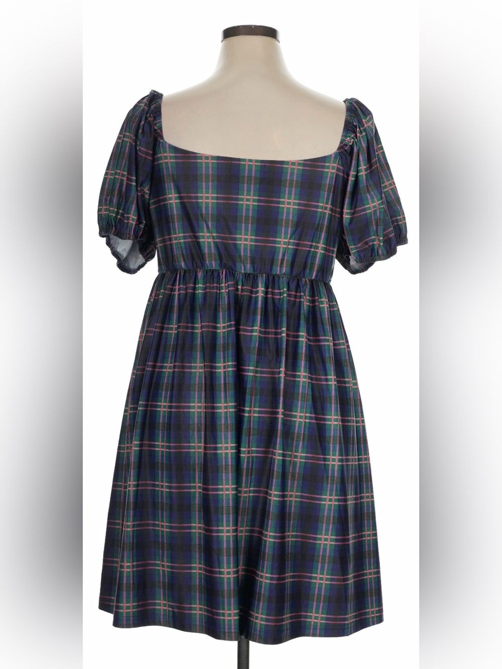 Smith & Quinn Puff Sleeve Athletic Dress Stockholm Plaid Tennis Golf XL
